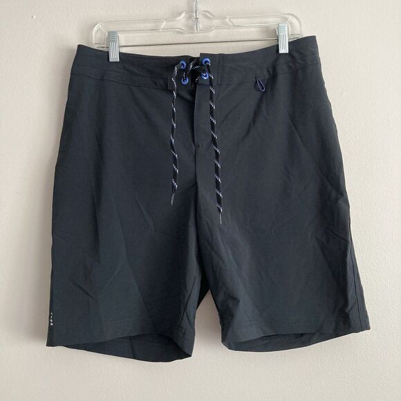 Lands End Womens Swim Board Shorts Black Size 8 Unlined Active Surf Beach - Picture 1 of 7